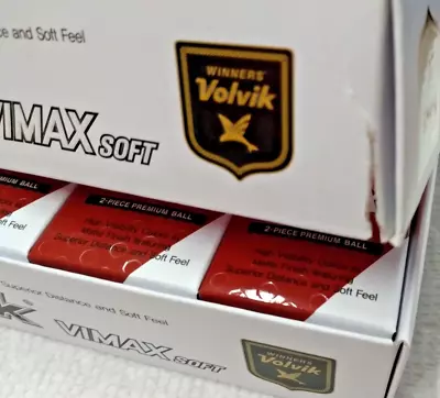 VOLVIK VIMAX Soft Matte Finish Golf Balls High Visibility 12ct. NEW Damaged Box • $27.99