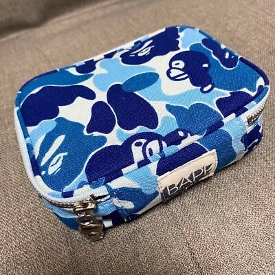 A BATHING APE BAPE Baby Milo Blue Camo Pouch Vintage Deadstock Mint Super Rare • $111