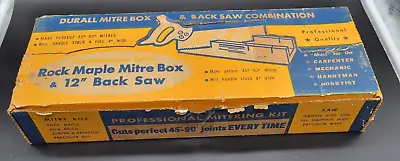 Vintage Durall Rock Maple Mitre Box 12  Back Saw Original Box 1950's • $35.95