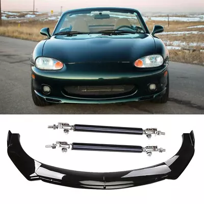 Fits 01-05 Mazda Miata MX-5 Coupe Front Bumper Lip Spoiler Body Kit&Strut Rods • $75.99