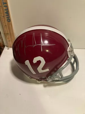 NCAA ALABAMA CRIMSON TIDE MARK INGRAM SIGNED MINI HELMET With LEAF COA • $89.95