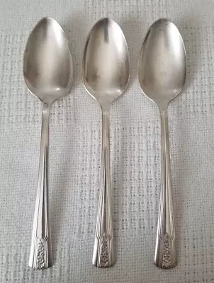 WM Rogers Sectional IS Louisiane Silverplate Flatware Teaspoons 6 Inch Lot Of 3 • $9.95