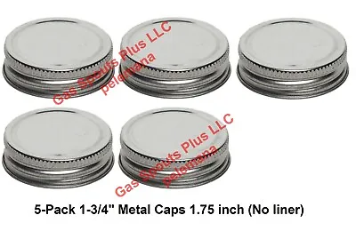 5-Pack 1-3/4  Steel Caps Gallon Oil Can Gas Eagle Ironsides 1.75 Inch Metal Lids • $5.95