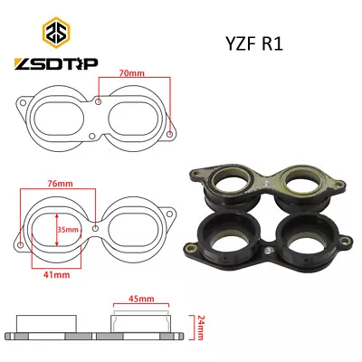 New Carburetor Carb Holders Intake Manifold Boots For Yamaha YZF R1 2009-2012 • $27.77