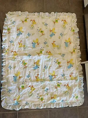 Vintage Sesame Street Quilted Crib Baby Blanket 32  X 42  • $20