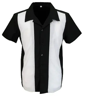 £29.99 • Buy Retro Black/White Rockabilly Bowling Shirts