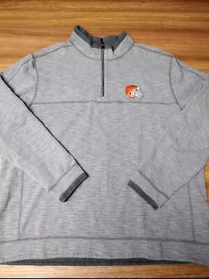 Tommy Bahama Quarter Zip REVERSIBLE Cleveland Browns Pullover XL • $25