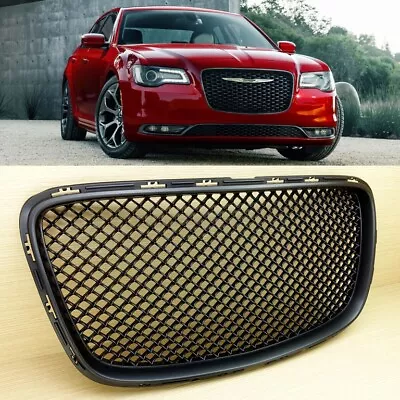 ABS Matt Black Bentley Style Front Grill 2015-2019 Fits Chrysler 300 300C Sedan • $304.50