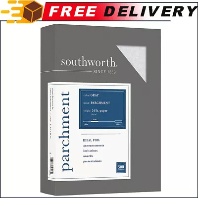 Southworth Parchment Specialty Paper 24 Lb. 8 1/2  X 11  Gray Pack Of 500 • $34.38