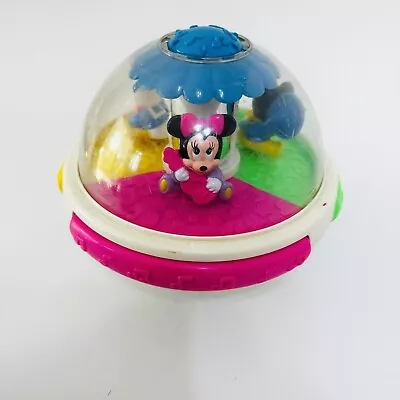 Vintage Baby Disney Toy Donald Duck Minnie& Mikey Musical Toy Carousel W Lights • $10.50