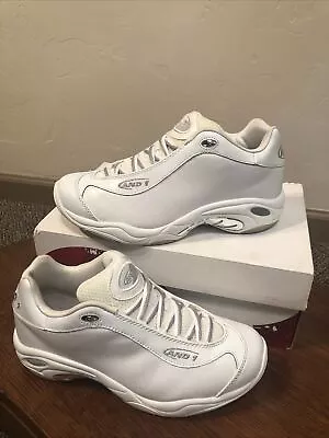 And1 Tai Chi Mid Mens Shoes Size 8 White/White/Silver Vince Carter Mixtape Rare • $89.99