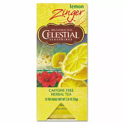 Celestial Seasonings Tea Herbal Lemon Zinger 25/Box 031010 • $14.98