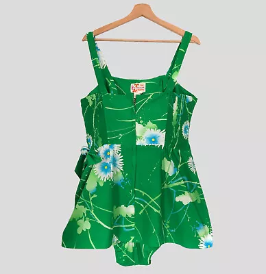 Vintage Sears Hawaiin Floral 50s 60’s 60 Bathing Suit Swim Suit  Pin Up Romper M • £25