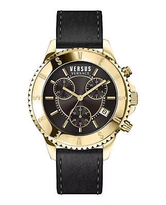 Versus Versace Mens Tokyo IP Yellow Gold 44mm Strap Fashion Watch • $79.99