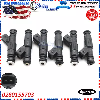 0280155703 Set(6) New Fuel Injector For Jeep Grand Cherokee 5.2L 5.9L V8 93-98 • $44.48