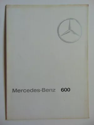 Original 1965 Mercedes Benz 600 Brochure • $50