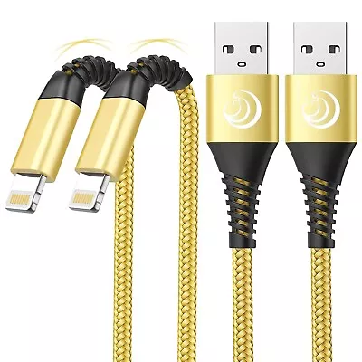 Iphone Charger Cable 2m Mfi Certified USB A To Lightning Cable Long Cord 2-Pack • $14.10