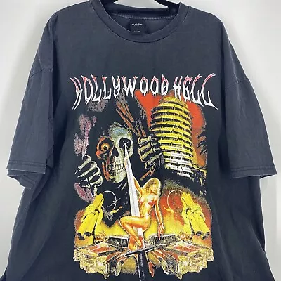 WNDRR T-SHIRT SHORT SLEEVE SIZE XL Hollywood Hell Post Malone Skull Print • $35