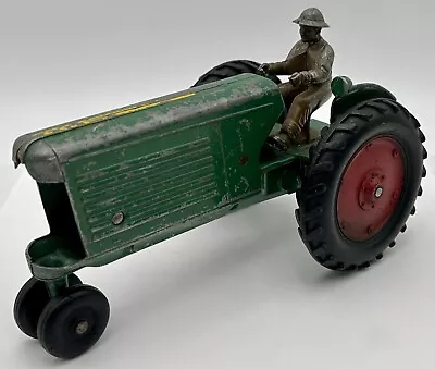 Vintage Slik Oliver 77 Narrow Front Row Crop Tractor Driver Farmer Diecast As Is • $84.95