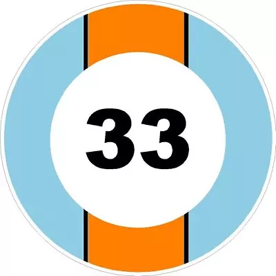 2 X GULF GT40 Classic Retro Style Race Numbers - Vinyl Stickers/Decals Car  • £8.99