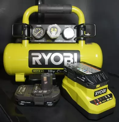 (RI4)  RYOBI ONE+ 18V 1 Gallon Portable Horizontal Air Compressor P739 • $149.99