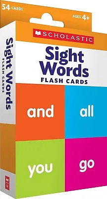 Flash Cards: Sight Words 3.25 X 1 X 6.25 Inches Age 3 4 5 6 7 8 Cards 54 English • $5.40