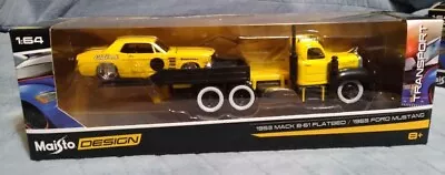 WOW! NEW! MAISTO Transport 1:64 Diecast 1953 MACK B-61 FLATBED/1965 FORD MUSTANG • $14.14