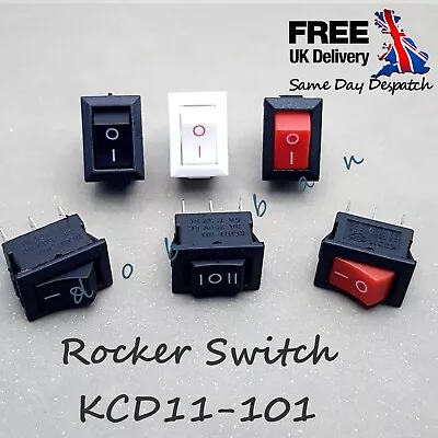 10x15mm Small Mini Rocker Switches SPST 2Pin Car Dash Boat 3A 250V 2/3Position • £2.54