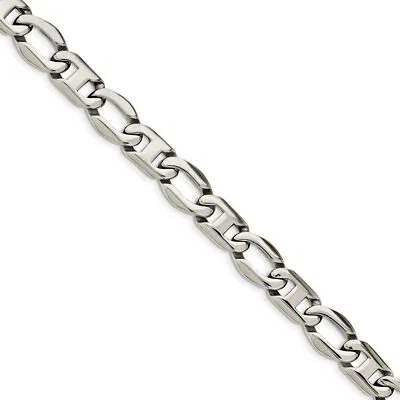 Men's 12mm Stainless Steel Fancy Anchor Chain Necklace 24 Inch • $148.98
