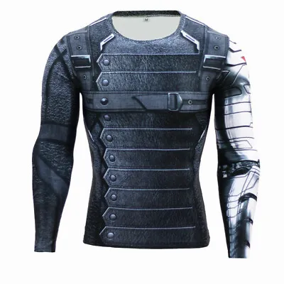 Captain Amercia 2 T-Shirt The Winter Soldier General Printing Cosplay Costume • $47.49