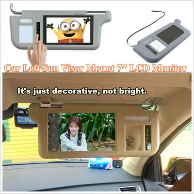 Car Left Sun Visor 7'' Monitor For DVD/VCD/GPS/TV Input Signal & Rearview Camera • $78.20