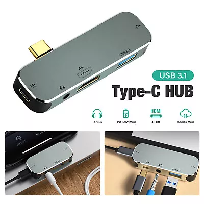 $24.45 • Buy 5 In 1 USB C Hub Multiport 4K HDMI  Adapter Compatible With IPad MacBook Pro Air