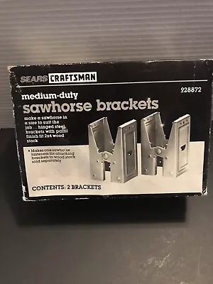 SEARS CRAFTSMAN 2 Sawhorse Brackets Carpenter Painter Vintage • $26.95