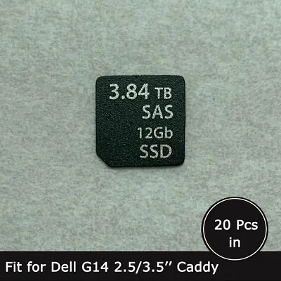 20pc Of 3.84TB SAS SSD Caddy Label Sticker For Dell G14 SFF LFF Trays • $15.90