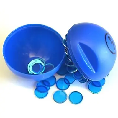 Bingo Chips Magnetic Pick-Up Blue Ball W/100 Chips • $10.99