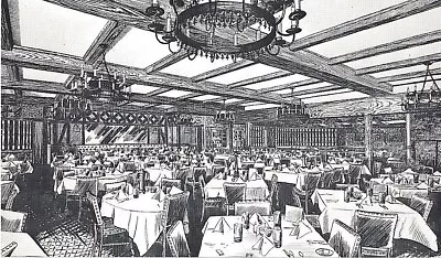 Postcard PA Chrome Drawing Royal Oak Dining Room Ben Gross Restaurant Large • $2.99