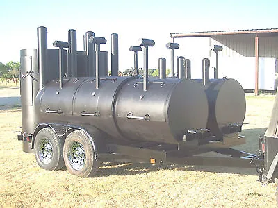 NEW Reverse Flow BBQ Pit Smoker Charcoal Grill Concession Trailer • $26000