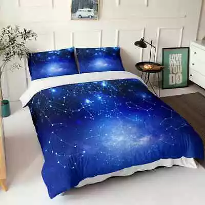 Big Dipper Galaxy Connection 3D Quilt Duvet Doona Cover Set Pillow Case Print • £53.07