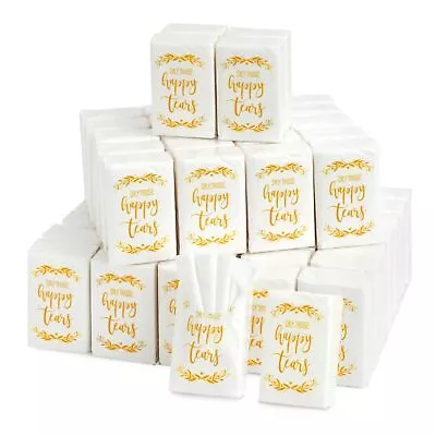 60-Pack Wedding Facial Tissue Souvenirs For Guests - Pocket-Size Travel Packs • $23.99