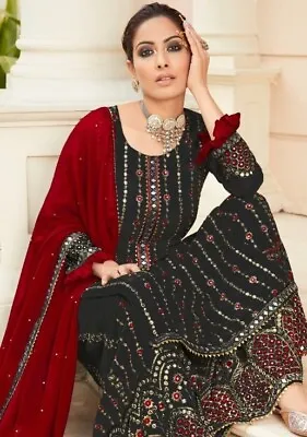New Salwar Kameez Suit Indian Pakistani Festiva Bollywood Wedding Dress Plazzo • $42.49