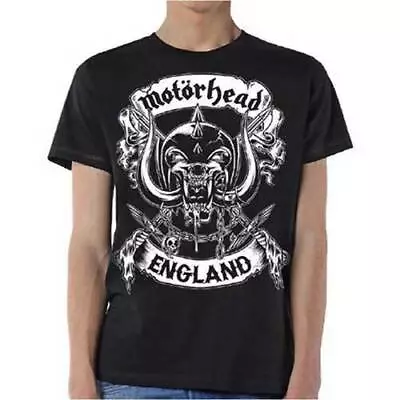 Motorhead T Shirt Crossed Swords England Official Mens Black Tee Lemmy Rock Band • $12.10