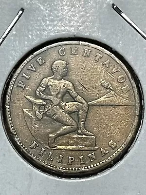 Philippines 1935m 5 Centavos Km175 Vf Copper-nickel Free Usa Shipping • $1.97