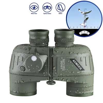 10x50 Low Light Vison Binoculars Military Marine Tactical W/ Rangefinder Compass • $78.02