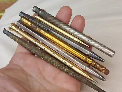 Old VTG Antique Sterling Silver Rolled Gold Filled Plated Mechanical Pencil Lot • $9.95