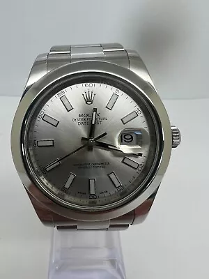 Rolex Datejust II Silver Men's Watch - 116300 • $8650