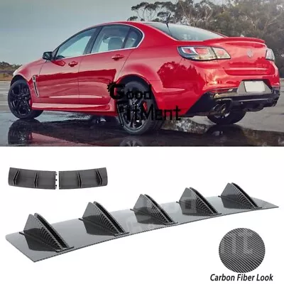 For Holden VF VE ZB Commodore Carbon Fiber Rear Diffuser Fins Bumper Lip Spoiler • $53.82