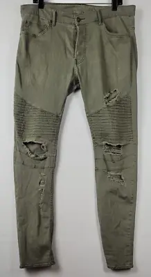 Divided By H&M Jeans Womens Green Size 36 & EU Distressed Y2K • $12.99