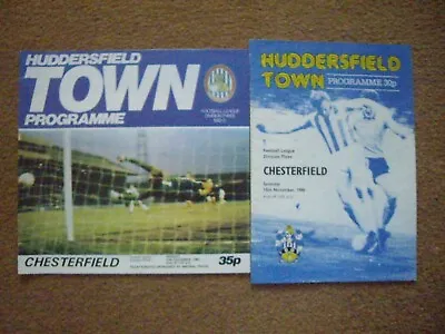 £1.20 • Buy Huddersfield Town V Chesterfield 2 Programmes 