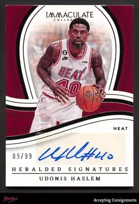 2022-23 Immaculate Collection Heralded Signatures #2 Udonis Haslem AUTO 09/99 • $0.99