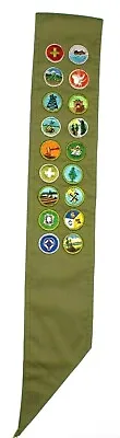 Vintage Boy Scouts Merit Badge Sash With 18 Merit Badges Boy Scouts BSA • $70